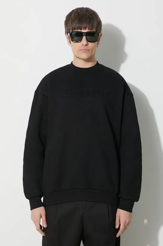 Butter Goods sweatshirt Embossed Logo Crewneck Sweatshirt men's black color BGQ423D11104