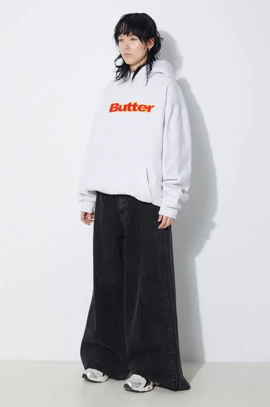 Butter Goods sweatshirt Felt Logo Applique gray color hooded BGQ1241903