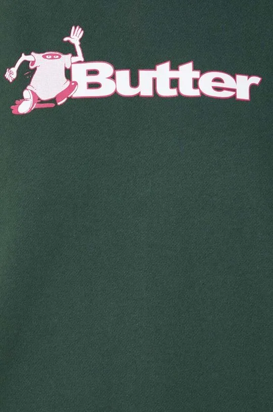 Butter Goods sweatshirt green color hooded with a print BGQ1241802