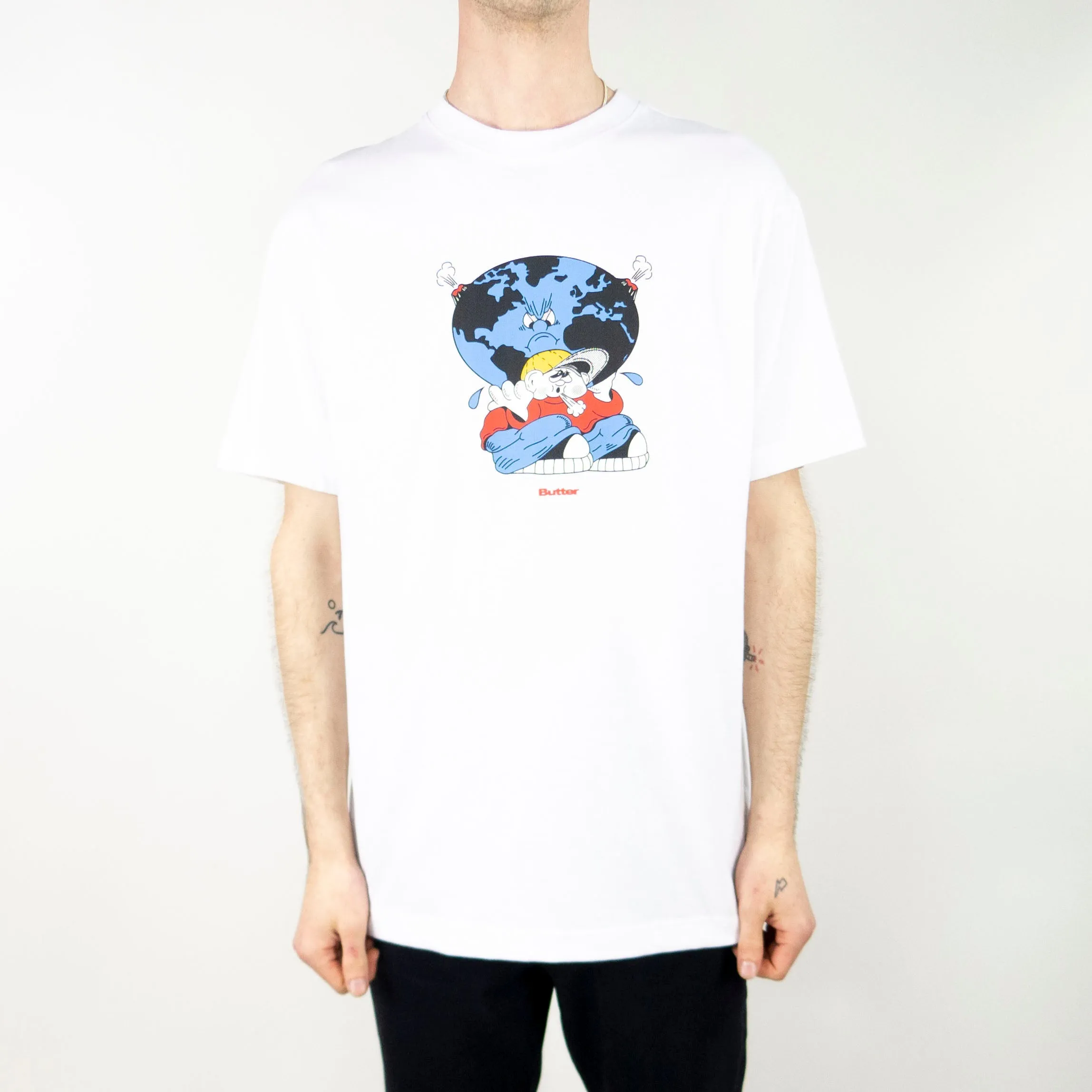 Butter Goods Under Pressure T-Shirt - White exclusive at Remix