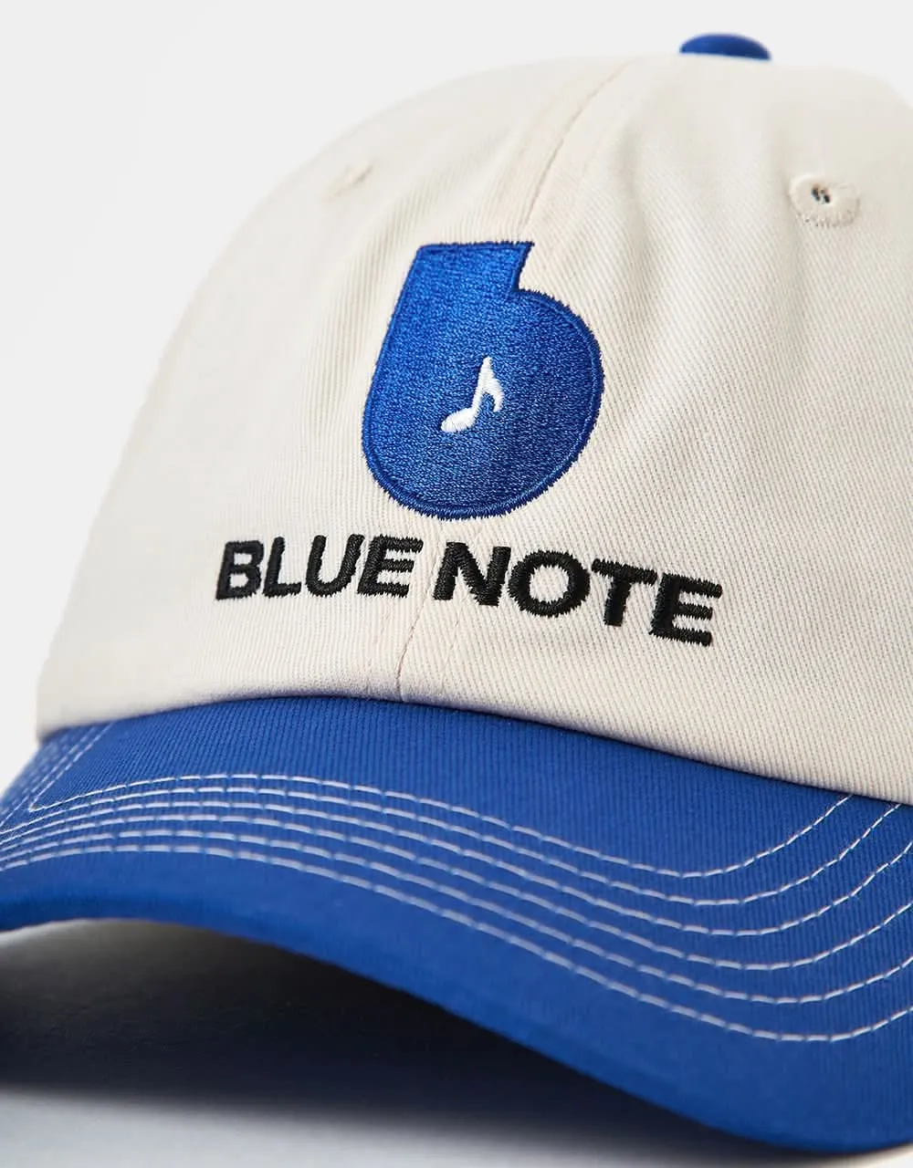 Butter Goods x Blue Note 6 Panel Cap - Natural/Royal Blue