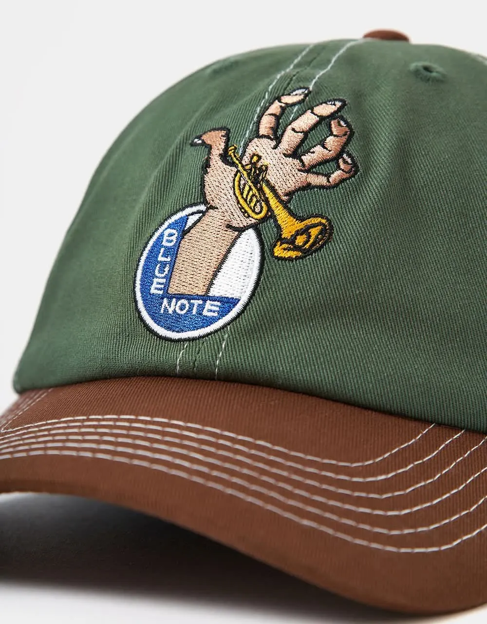 Butter Goods x Blue Note 6 Panel Cap - Sage/Brown