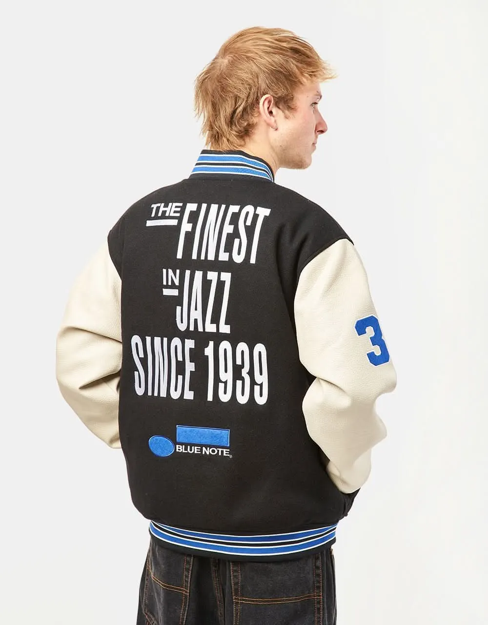 Butter Goods x Blue Note Blue Note Varsity Jacket - Navy/Cream