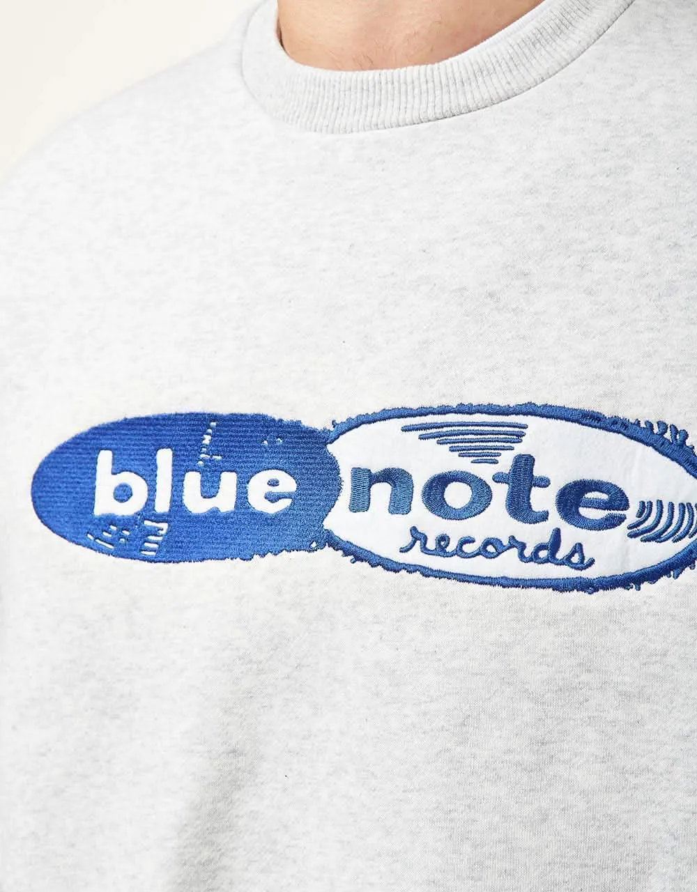 Butter Goods x Blue Note Records Logo Felt Applique Crewneck -Ash