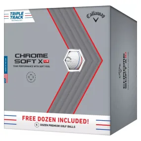 Callaway Chrome Soft X LS Triple Track 4 Dozen Golf Balls 2023