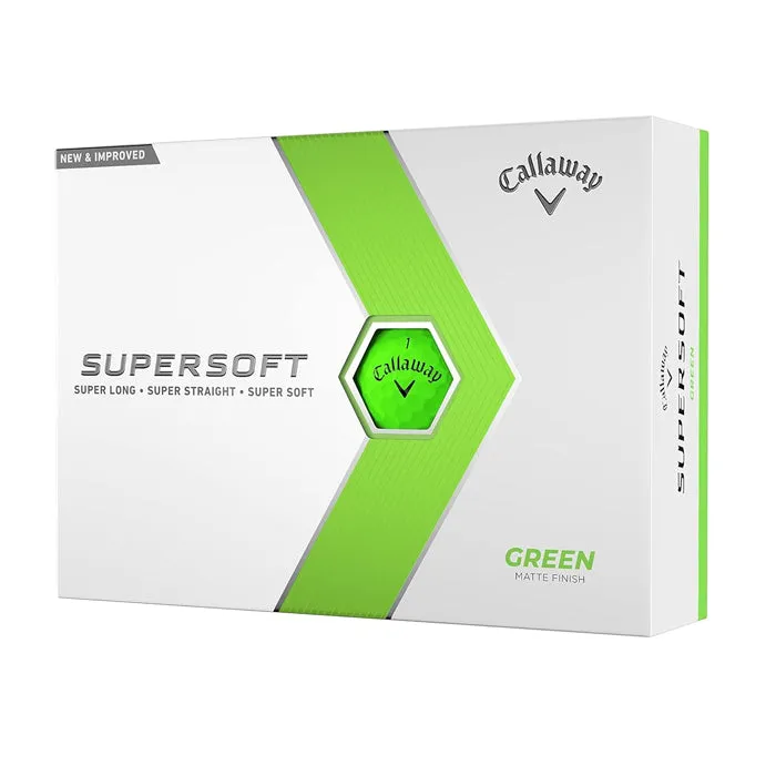 Callaway Super Soft Matte Green Golf Balls - (12 Balls)