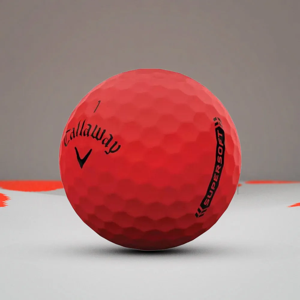 Callaway Super Soft Matte Red Golf Balls - (12 Balls)