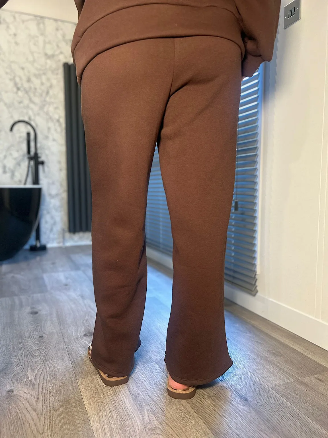 Chocolate Reverse Seam Jogger Set