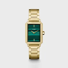 Cluse Fluette Watch, Gold & Green