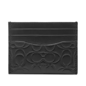 Coach Embossed Logo Card HolderBlack