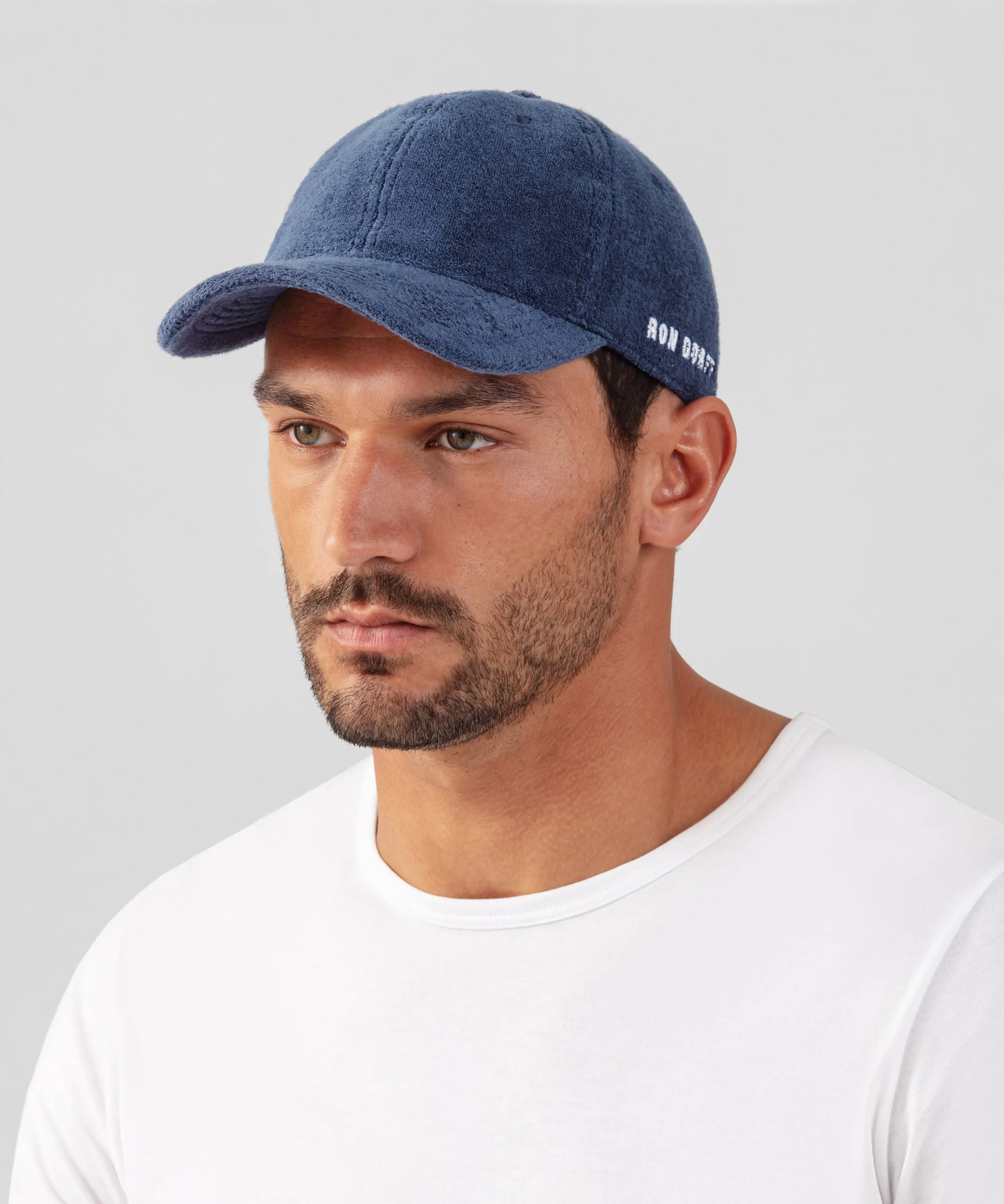 Cotton Terry Coach Cap: Deep Blue