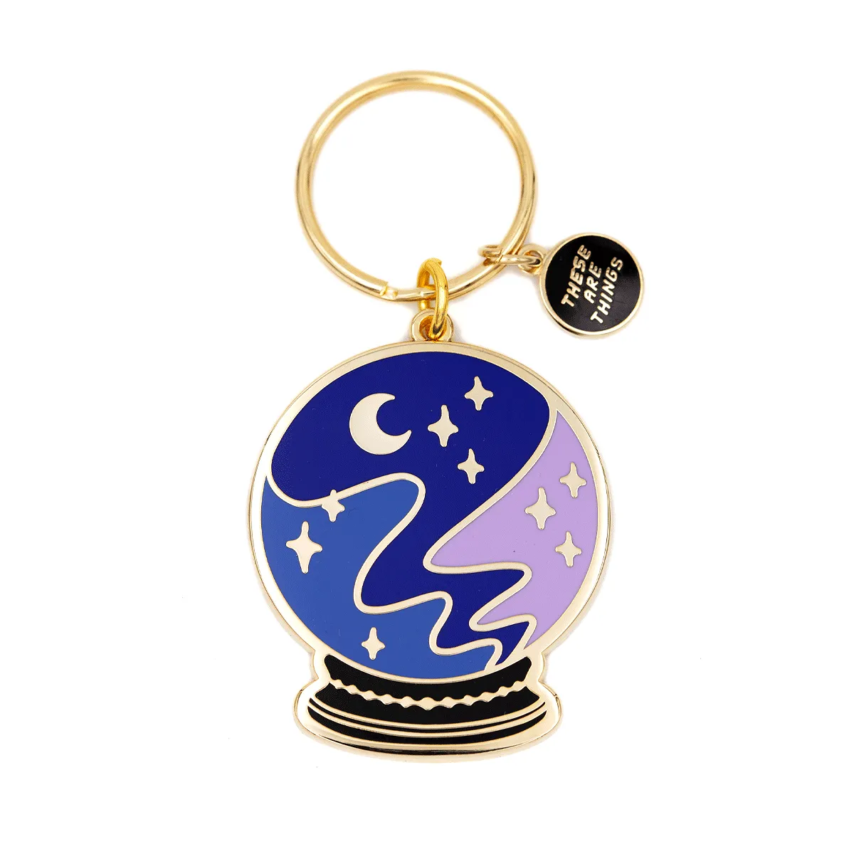 Crystal Ball Enamel Keychain