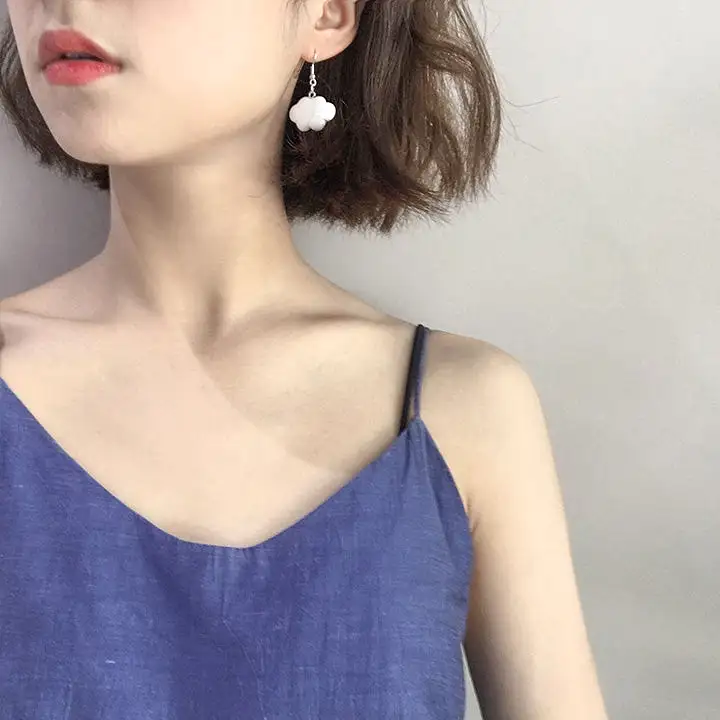 CUTE BLUE SKY CLOUD EARRINGS BY40501