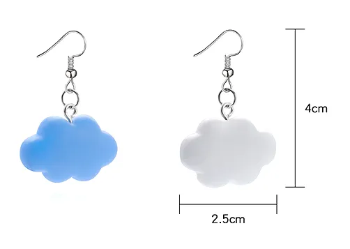 CUTE BLUE SKY CLOUD EARRINGS BY40501