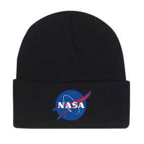 Deluxe NASA Meatball Logo Embroidered Watch Cap - Black