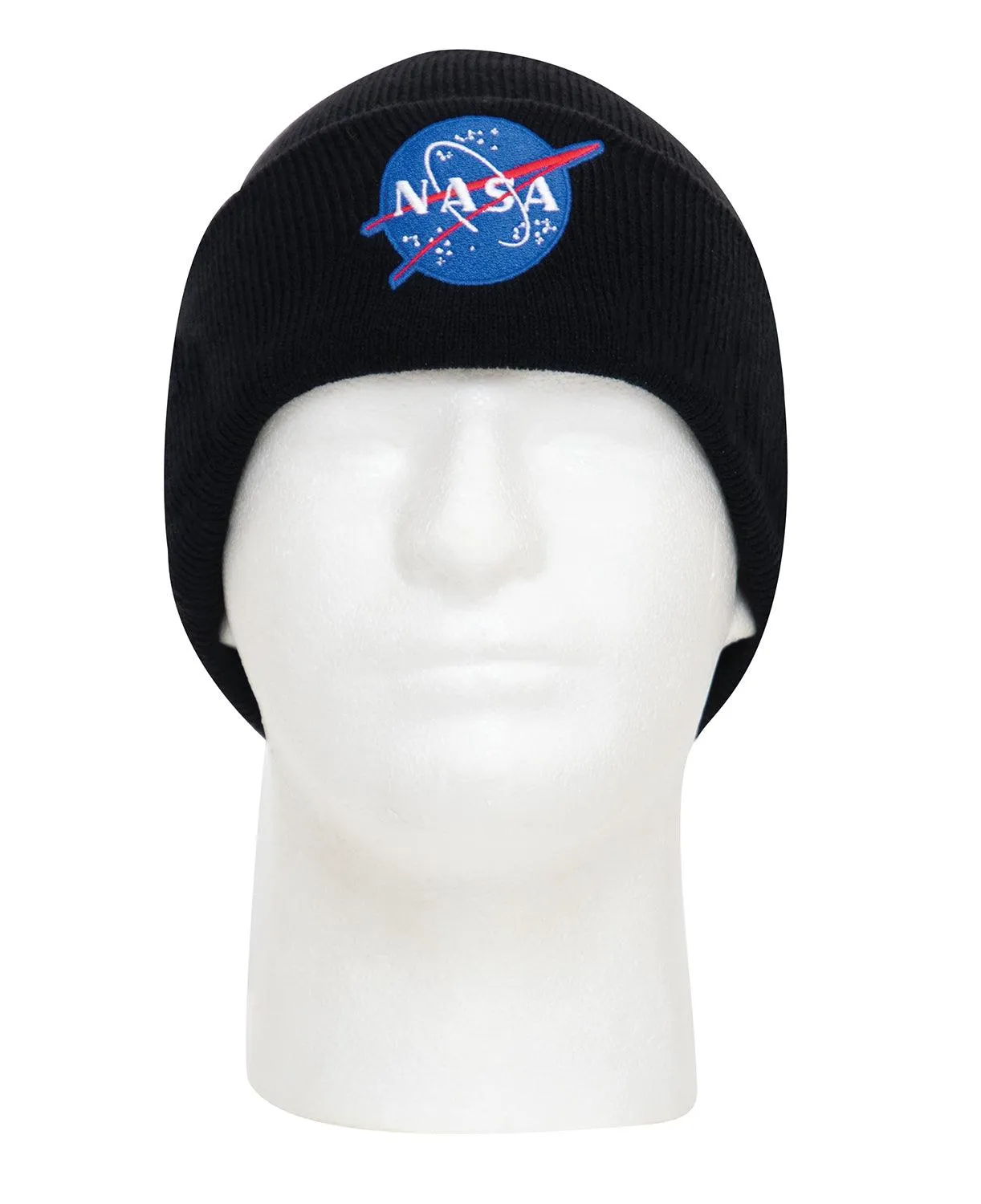 Deluxe NASA Meatball Logo Embroidered Watch Cap - Black