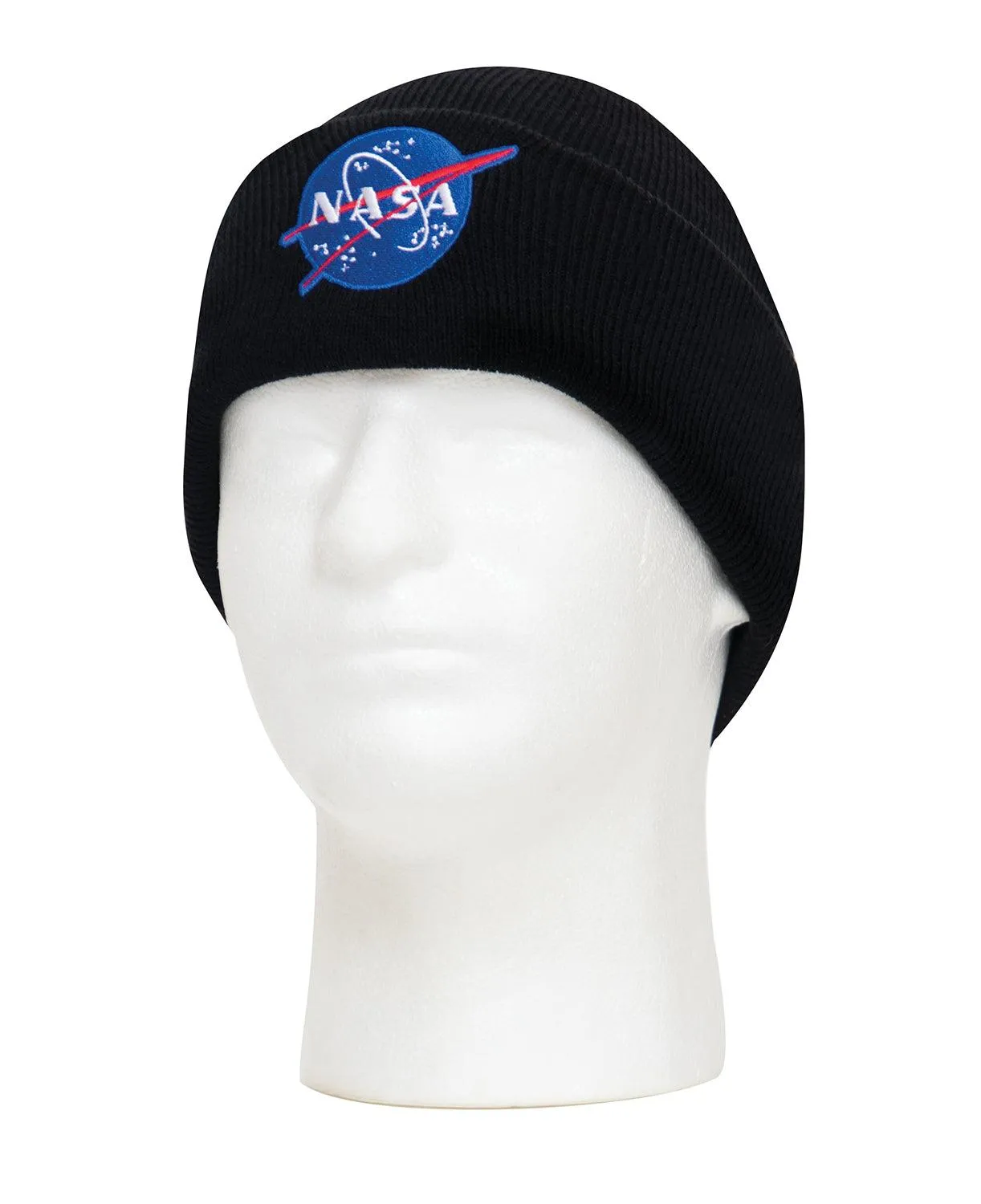 Deluxe NASA Meatball Logo Embroidered Watch Cap - Black