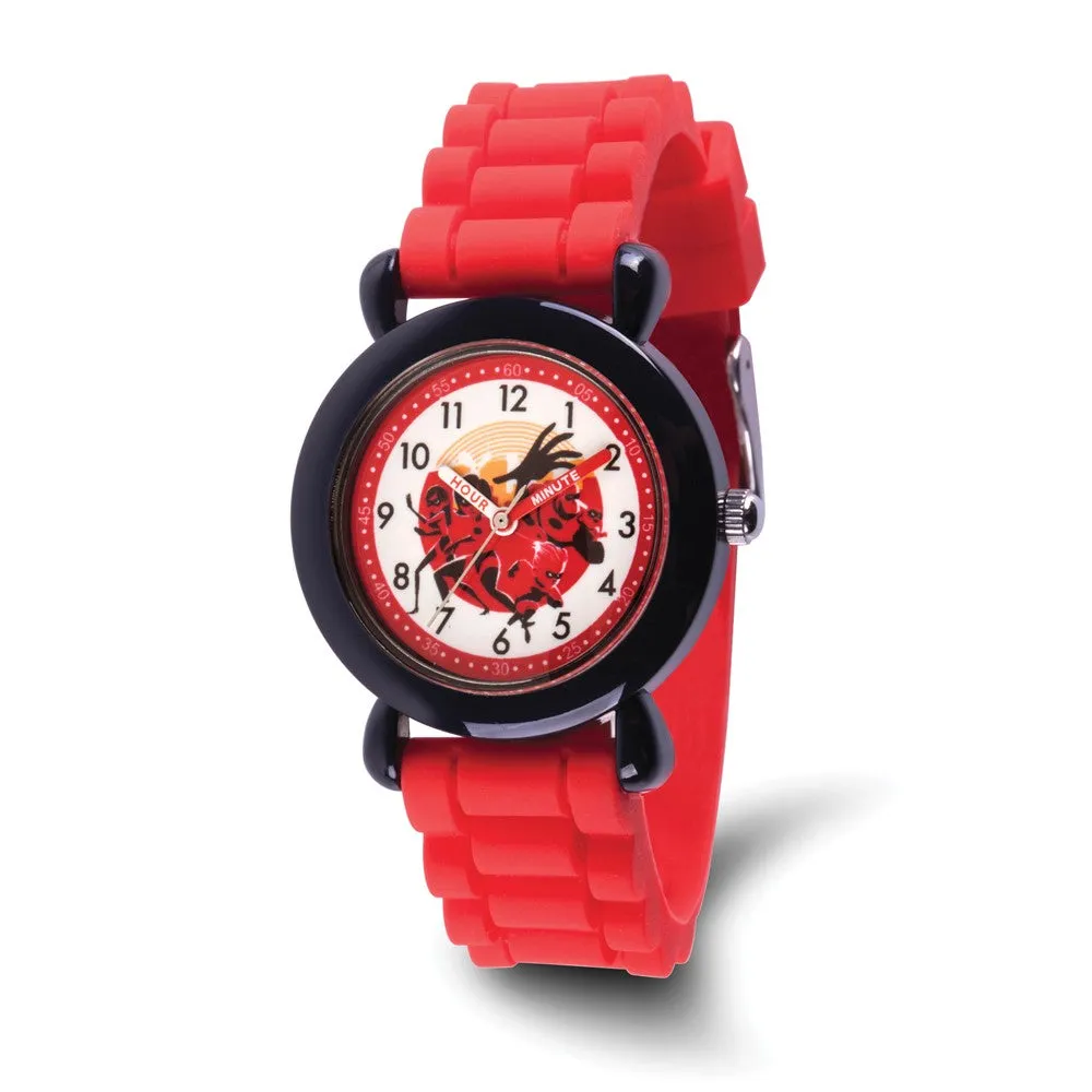 Disney Boys Incredibles 2 Red Band Time Teacher Watch