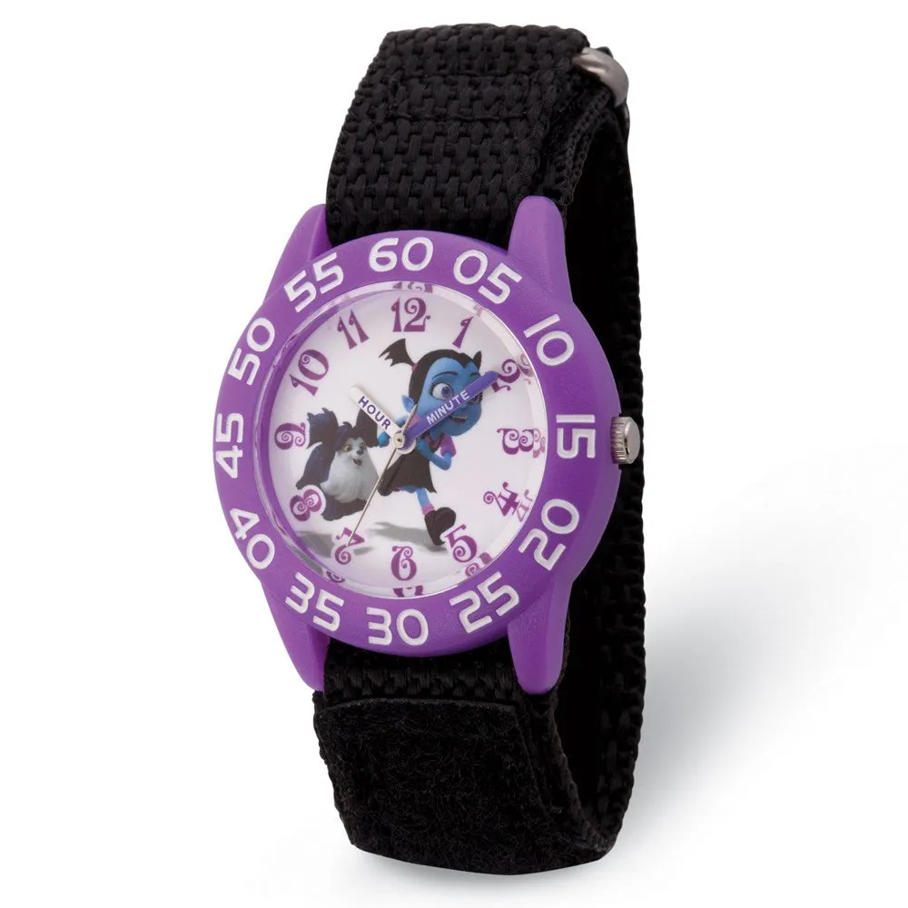 Disney Girls Vampirina & Wolfie Black Strap Acrylic Time Teacher Watch