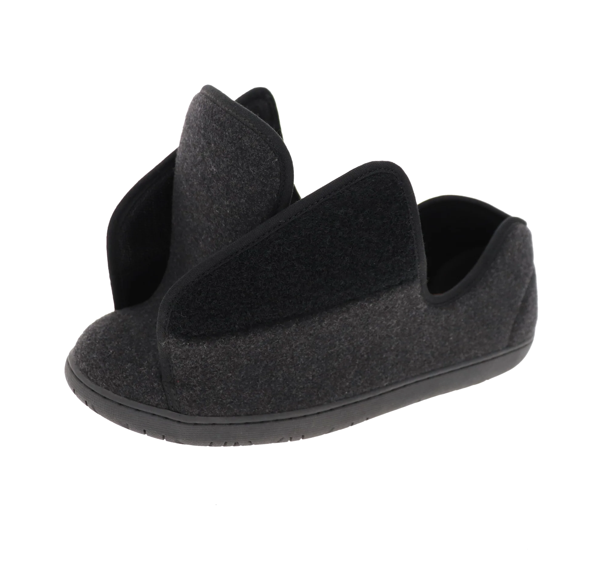 Doctor 2 Black Wool Slipper