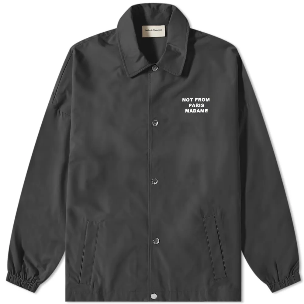 Drôle de Monsieur Slogan Coach JacketBlack