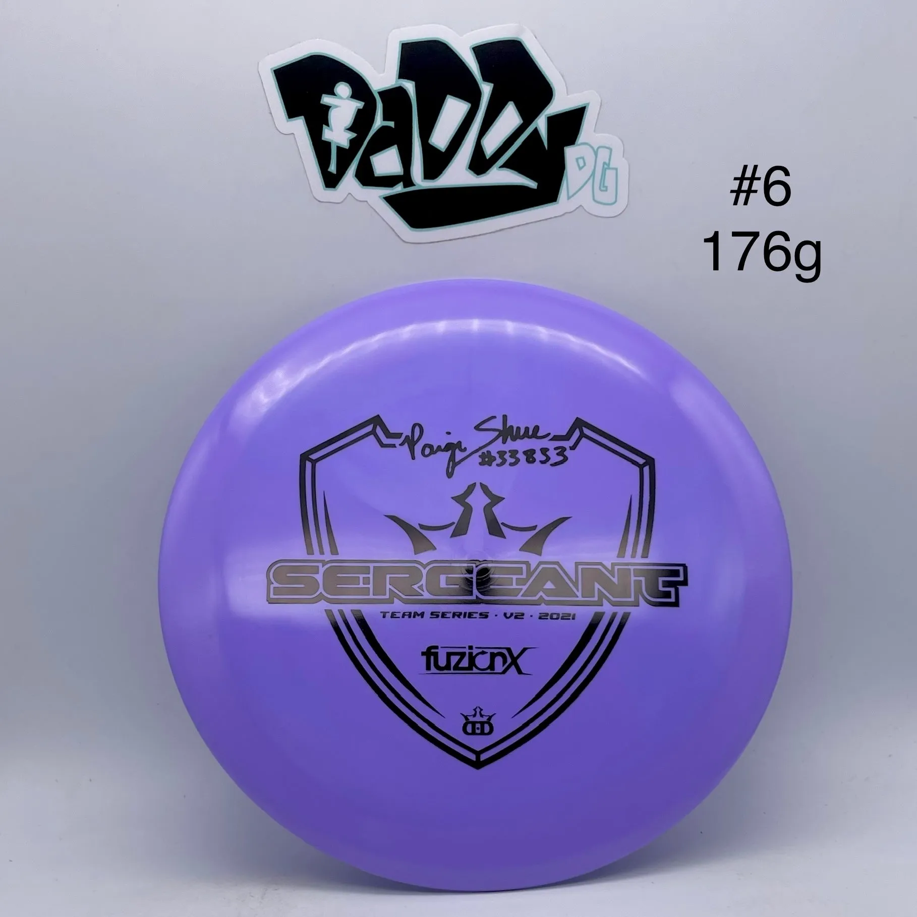 Dynamic Discs Fuzion-X Sergeant 2021 V2 Paige Shue Team Series Overstable Distance Driver