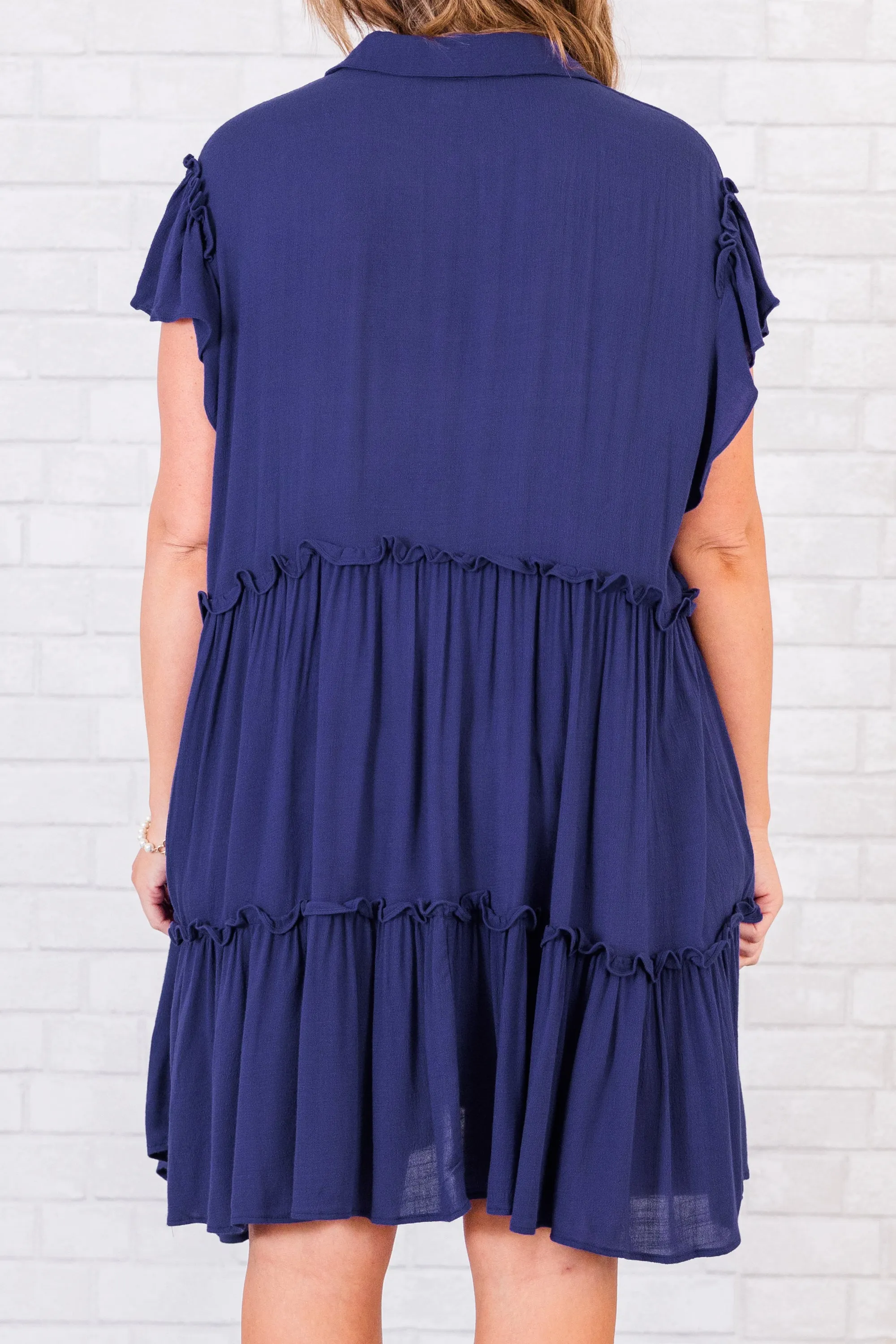 Escape To Comfort Dress, Navy