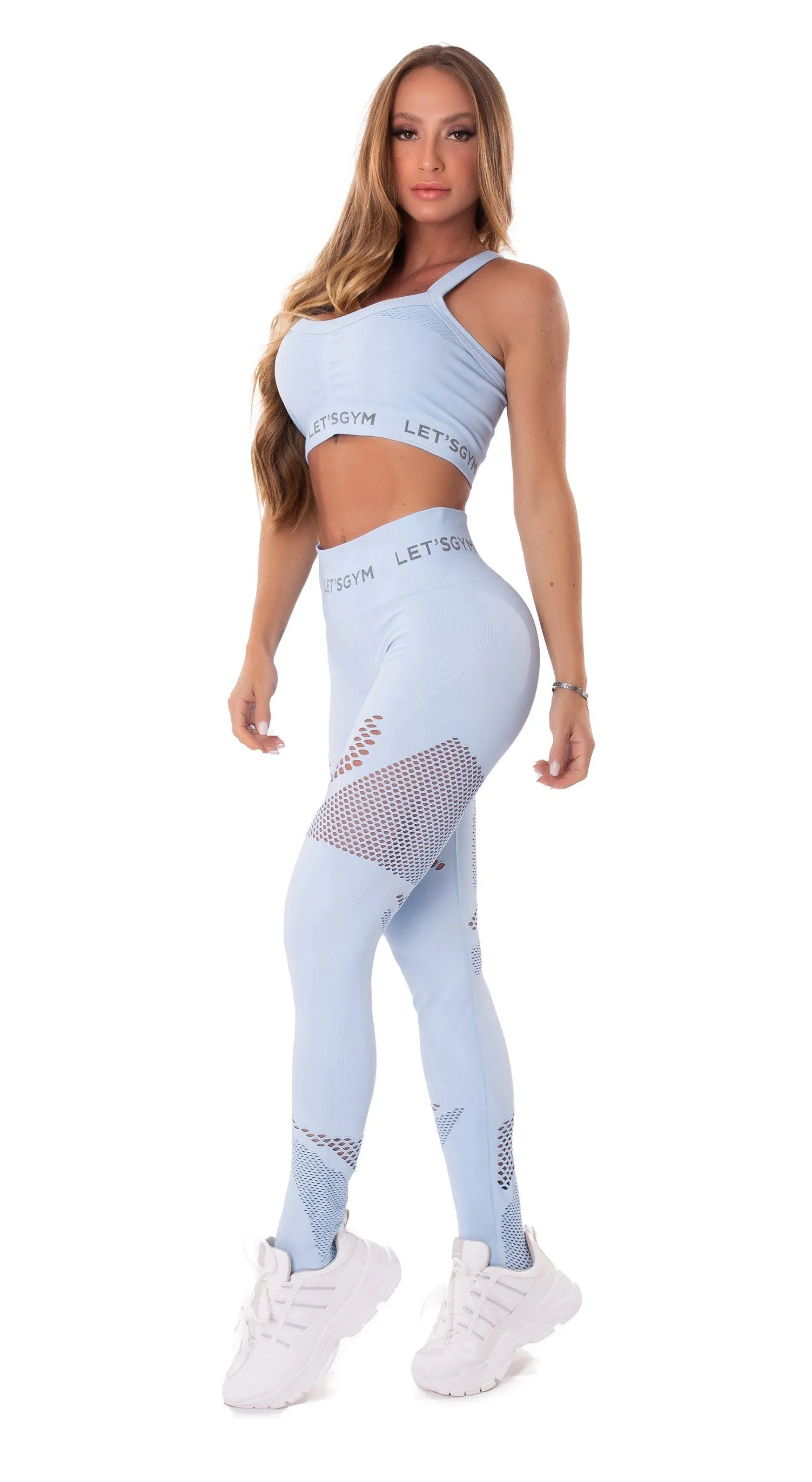 Essence Seamless Sports Bra - Light Blue