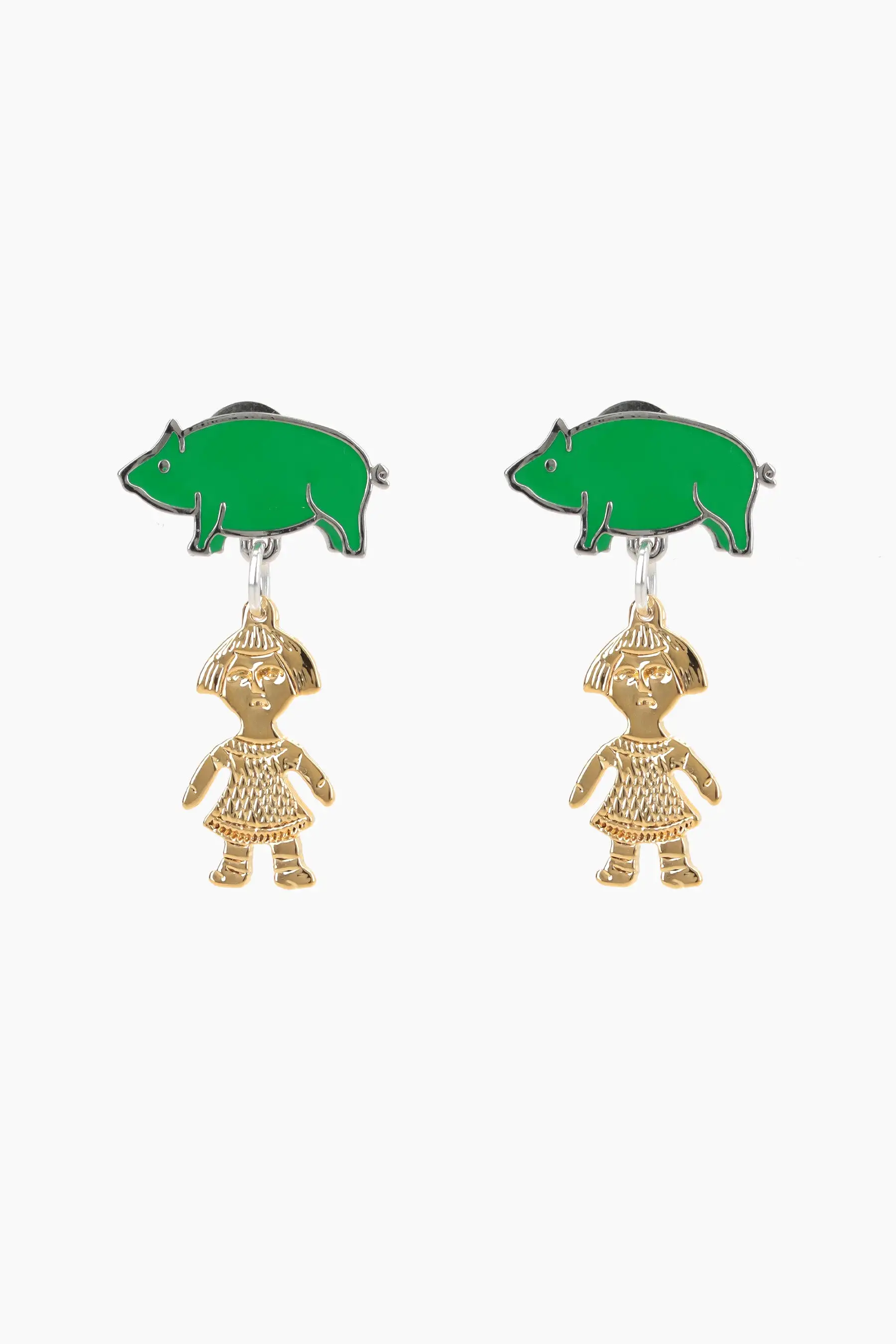 Farm Girl brass earrings