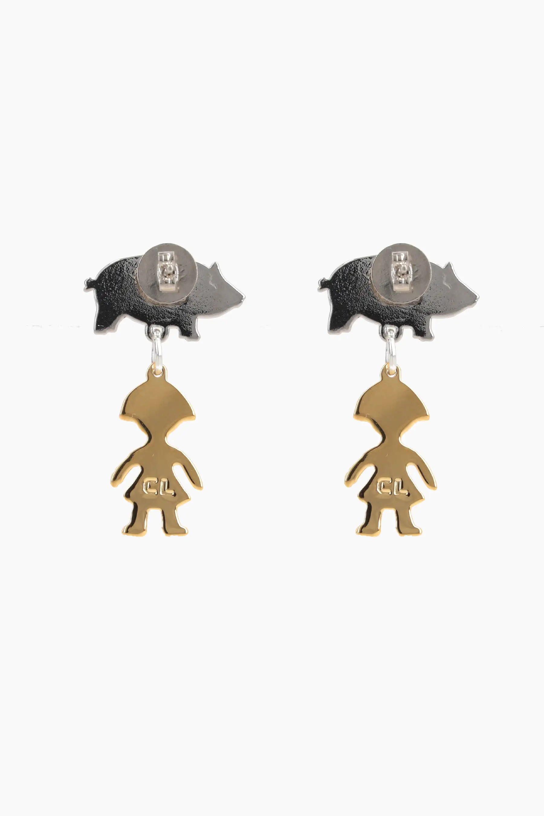 Farm Girl brass earrings