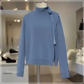 FENDI  |Casual Style Long Sleeves Plain High-Neck Office Style