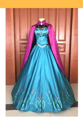 Frozen Elsa Coronation Printed Cosplay Costume