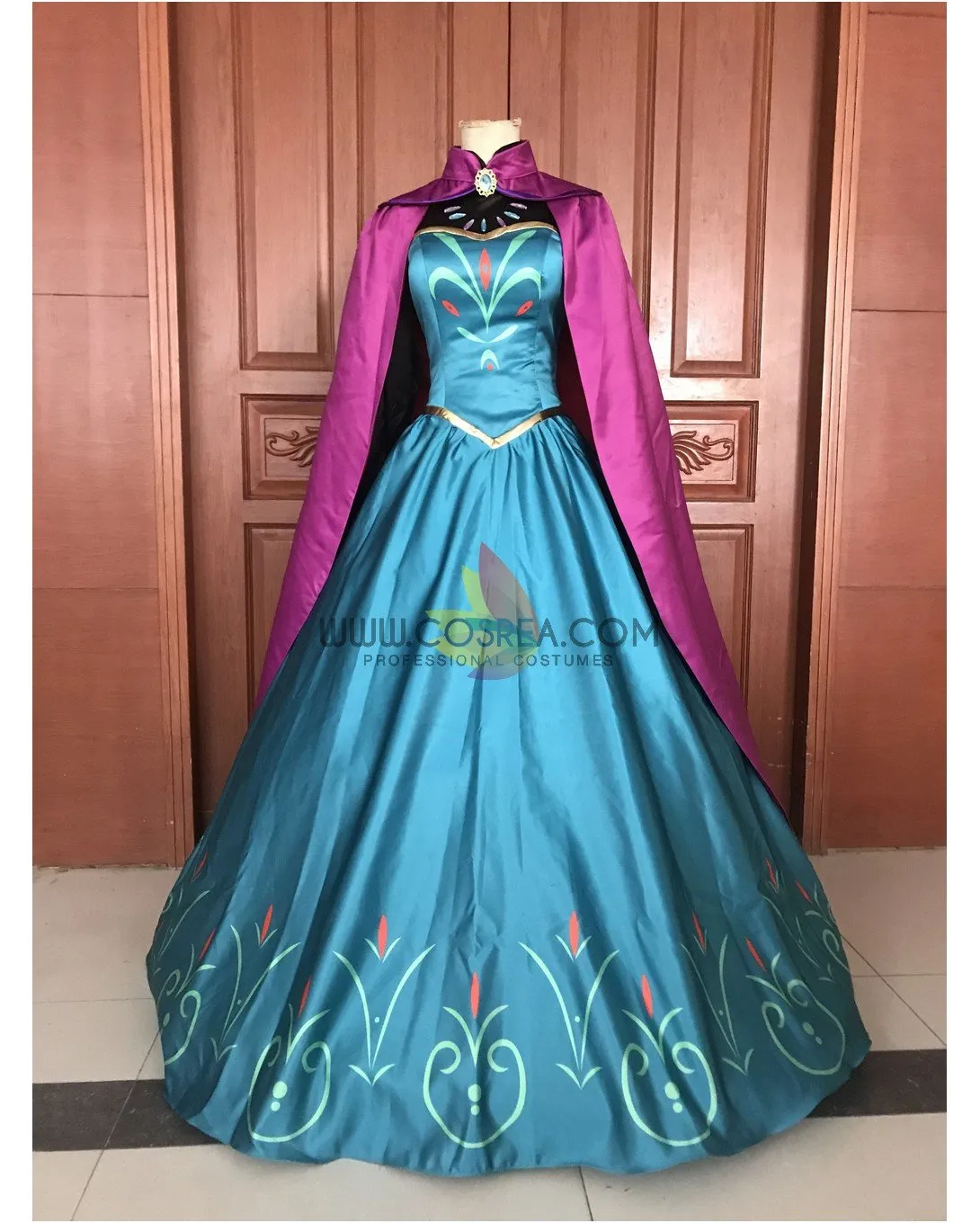 Frozen Elsa Coronation Printed Cosplay Costume