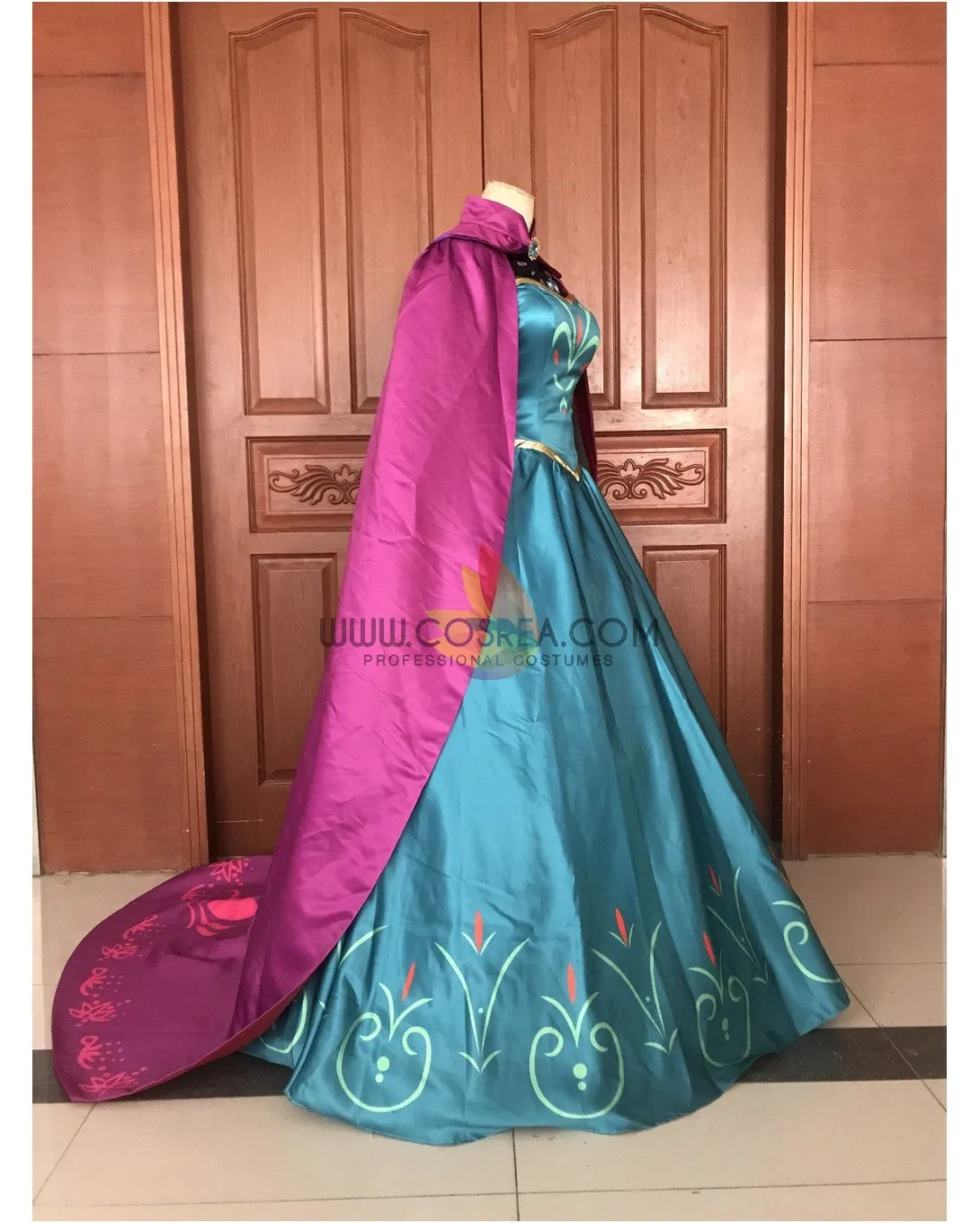 Frozen Elsa Coronation Printed Cosplay Costume