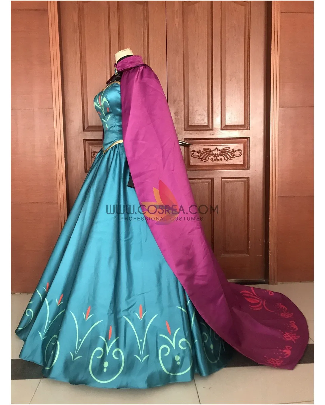 Frozen Elsa Coronation Printed Cosplay Costume