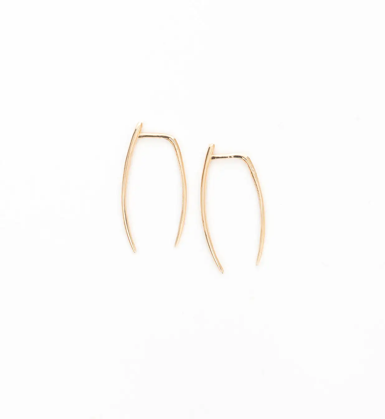 Gold Large Infinite Tusk Earrings