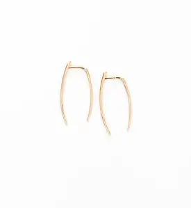 Gold Large Infinite Tusk Earrings