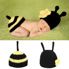 Hmade born Pography Props Bonnets Beanie Caps Costume Crochet Outfits Cotton Hat Animals for 0-12 Months Baby