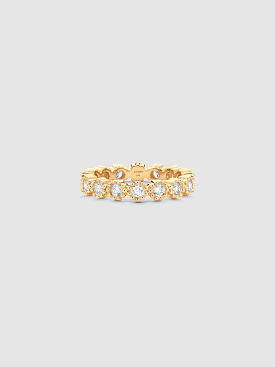 Isadora Floret Yellow Gold Full White Diamond Ring