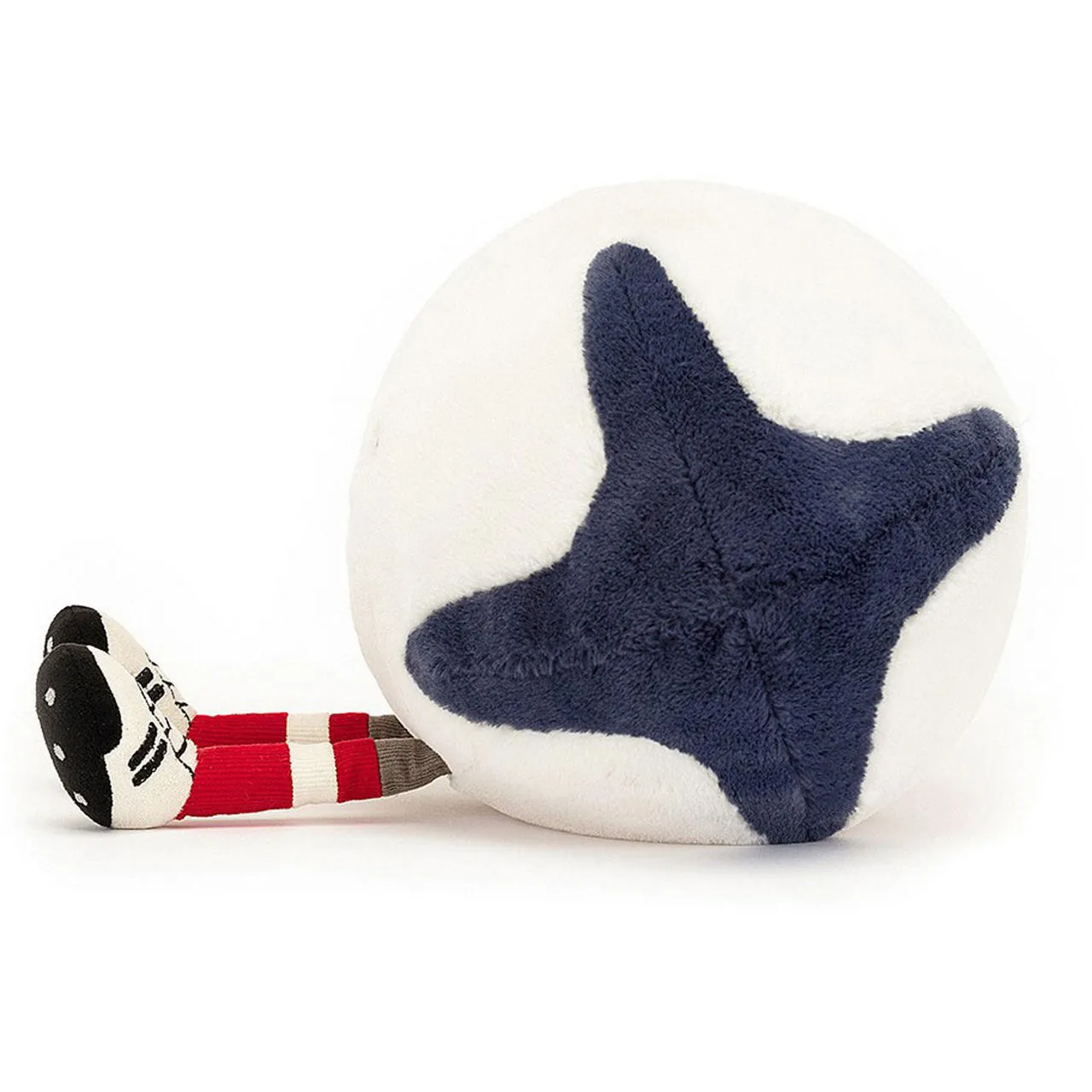 JELLYCAT Amuseable Sports Rugby Ball 23cm - White and Navy