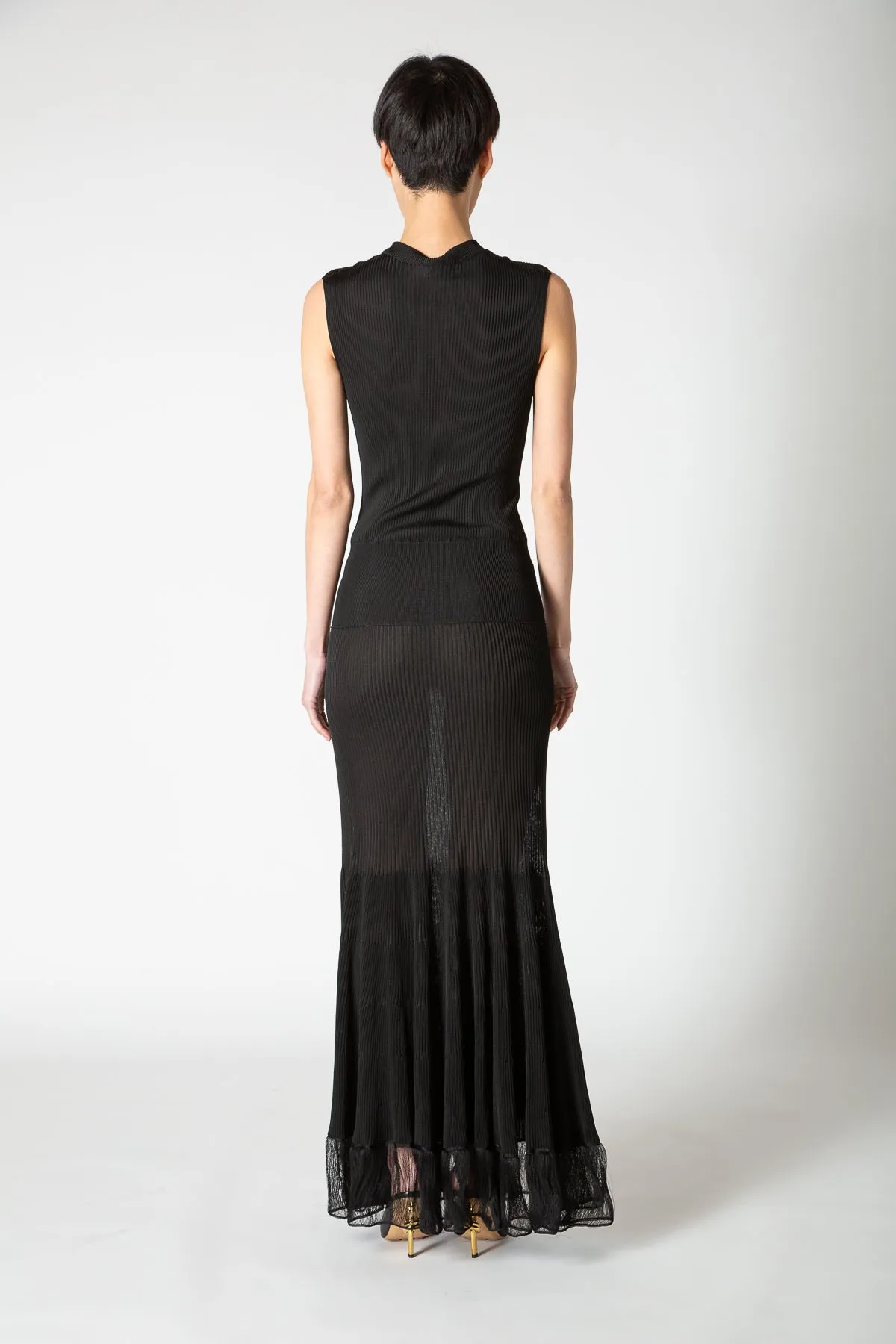 JIL SANDER | RIBBED LONG DRESS