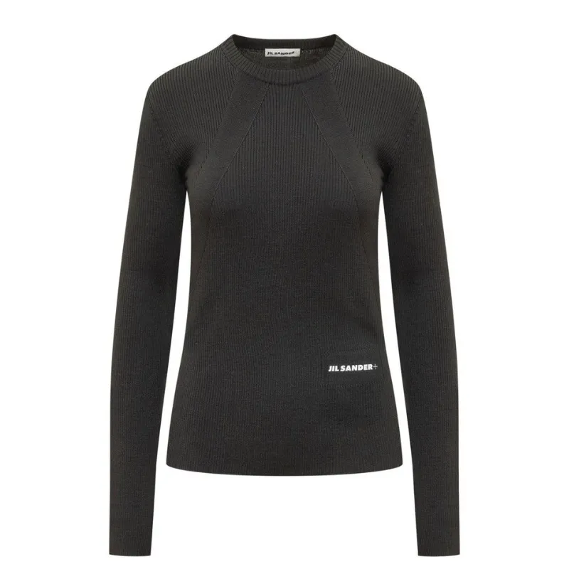 Jil Sander  |Crew Neck Casual Style Wool Long Sleeves Plain Logo