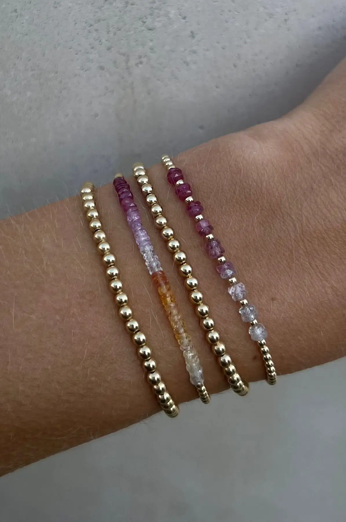 Karen Lazar Design 2mm Signature Bracelet with Passion Ombre