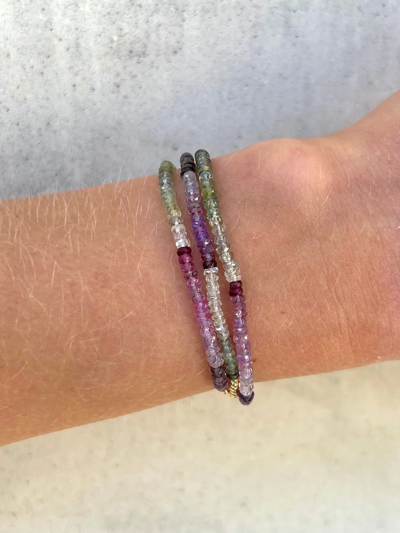 Karen Lazar Design 2MM Signature Bracelet With Vino Ombré