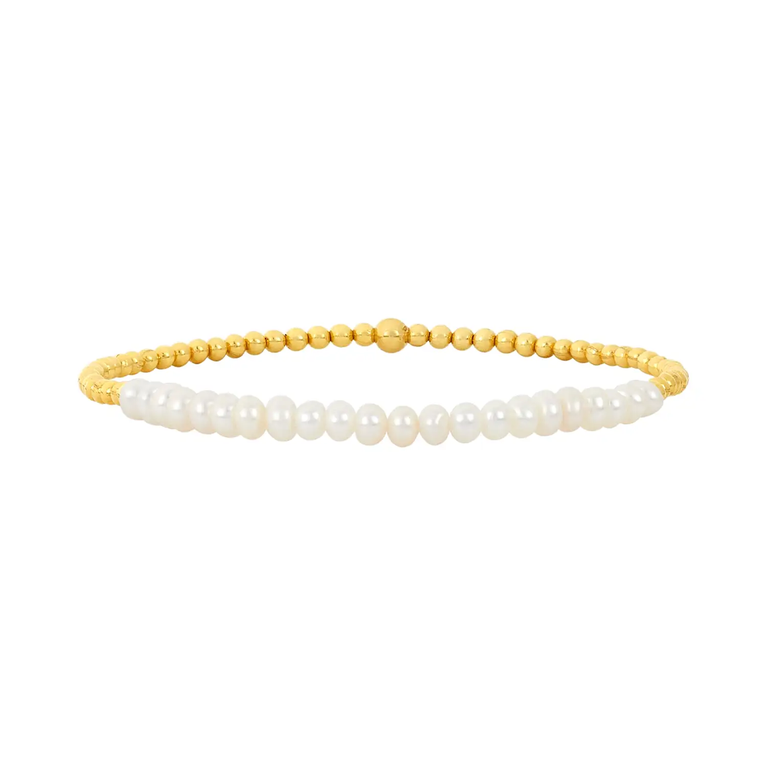 Karen Lazar Design 2MM Signature Bracelet with White Pearl