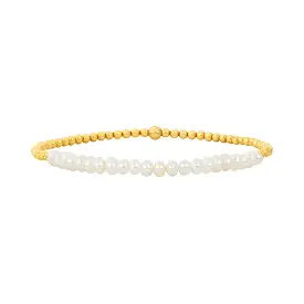 Karen Lazar Design 2MM Signature Bracelet with White Pearl