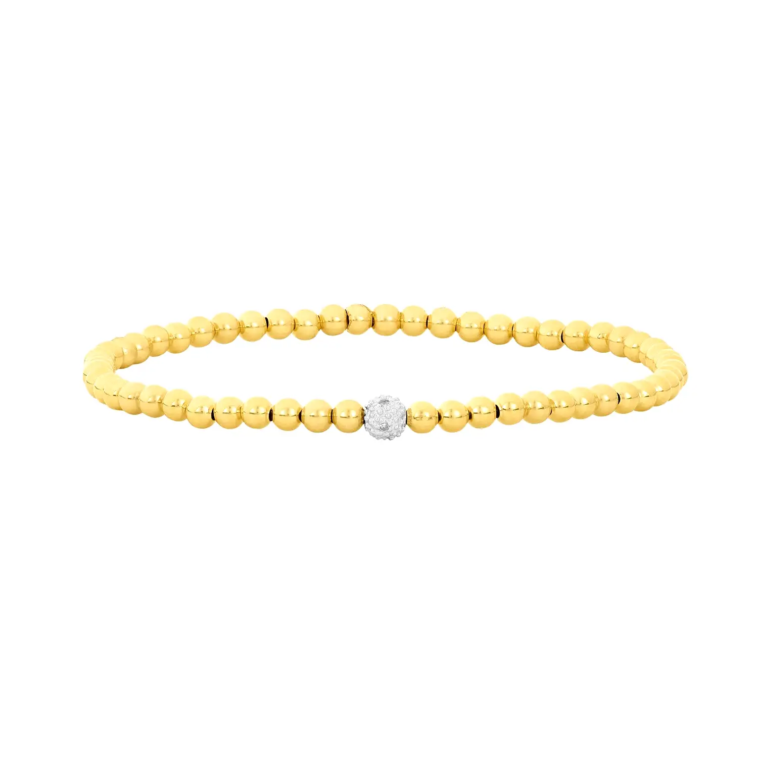 Karen Lazar Design 3MM Signature Bracelet with 14K Diamond Bead