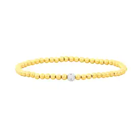 Karen Lazar Design 3MM Signature Bracelet with 14K Diamond Bead