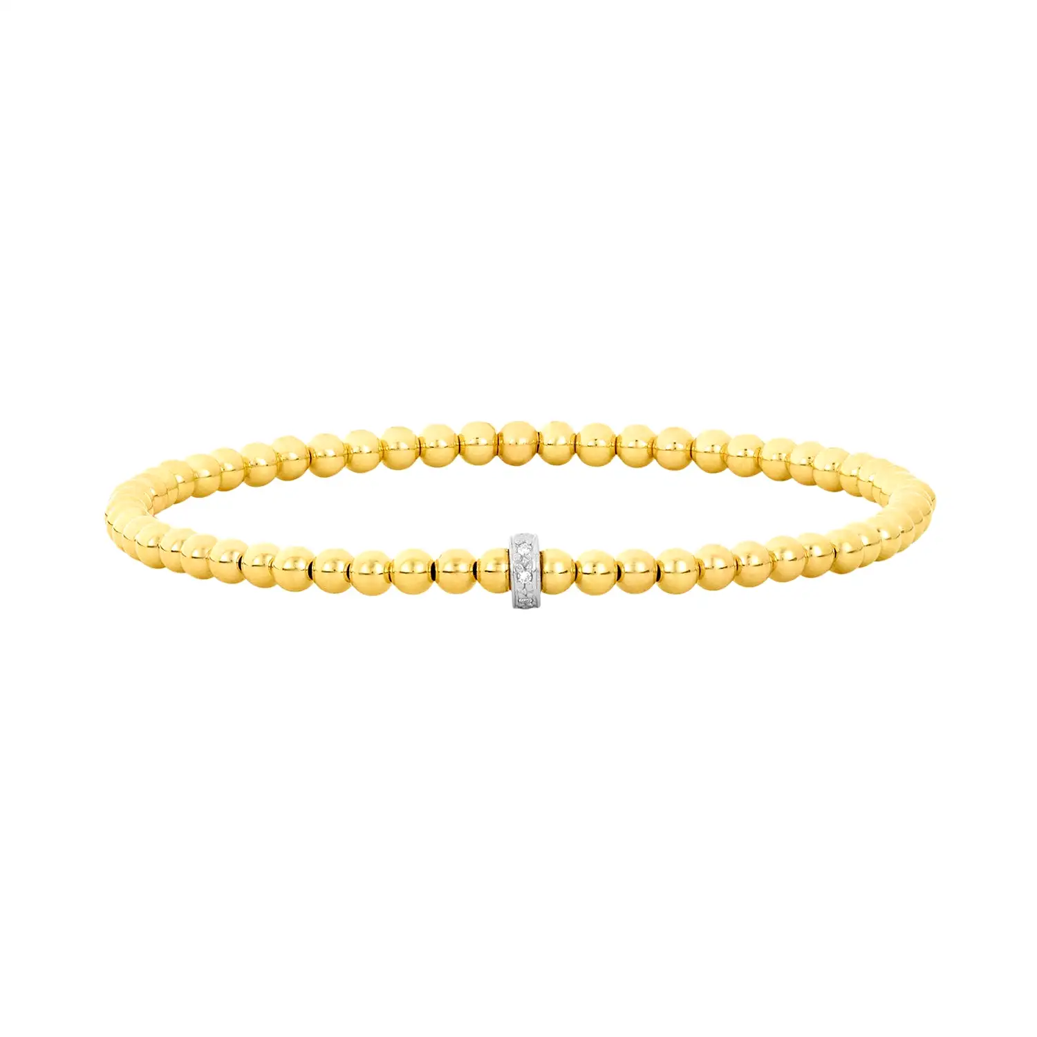 Karen Lazar Design 3MM Signature Bracelet with 14K Diamond Rondelle