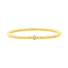 Karen Lazar Design 3MM Signature Bracelet with 14K Diamond Rondelle